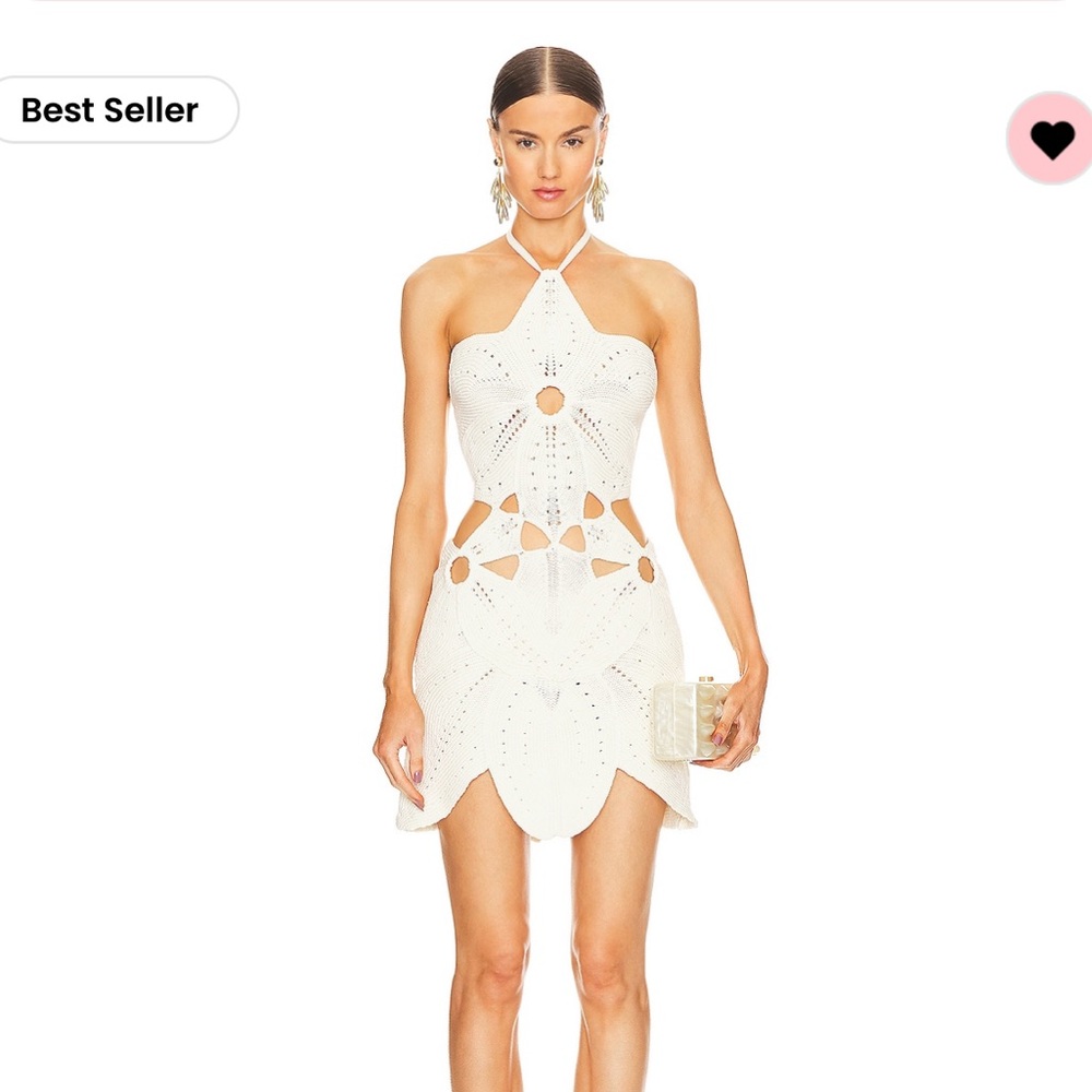 Cult Gaia floreana mini dress in off white